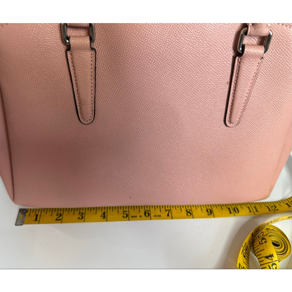 Women's Coach Pink Pebbled Leather Satchel Bag One Size - Picture 7 of 14